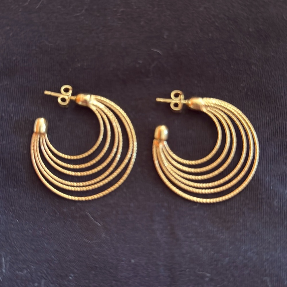 Unique gold filled hoop earrings